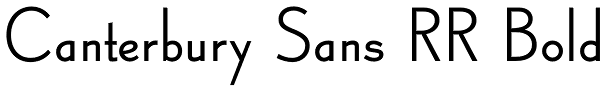 Canterbury Sans RR Bold Font
