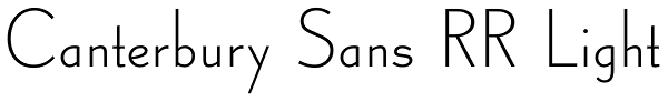 Canterbury Sans RR Light Font