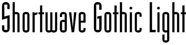 Shortwave Gothic Light Font