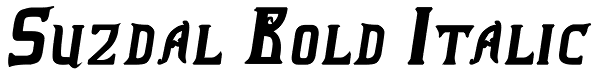 Suzdal Bold Italic Font