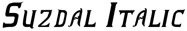 Suzdal Italic Font