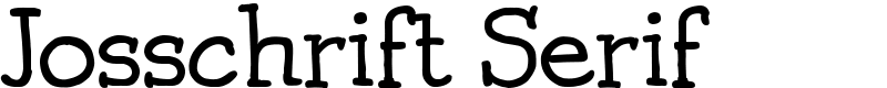 Josschrift Serif Font