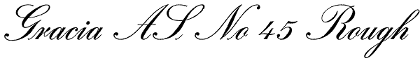 Gracia AS No 45 Rough Font