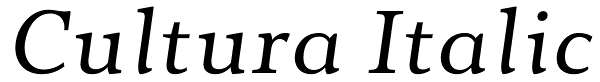 Cultura Italic Font