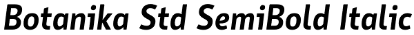 Botanika Std SemiBold Italic Font