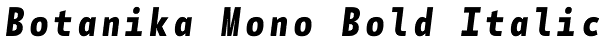 Botanika Mono Bold Italic Font