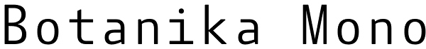 Botanika Mono Font