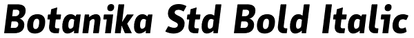 Botanika Std Bold Italic Font