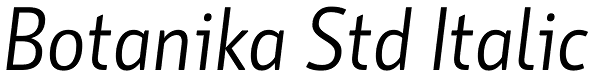 Botanika Std Italic Font
