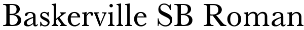 Baskerville SB Roman Font