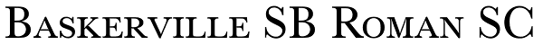 Baskerville SB Roman SC Font