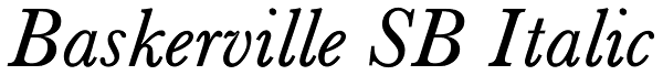 Baskerville SB Italic Font