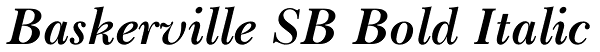 Baskerville SB Bold Italic Font