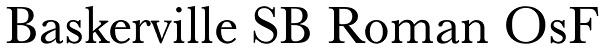 Baskerville SB Roman OsF Font