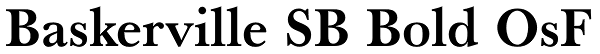 Baskerville SB Bold OsF Font