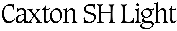 Caxton SH Light Font