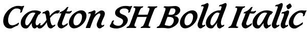 Caxton SH Bold Italic Font