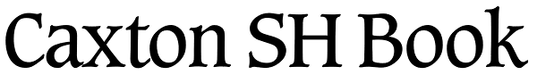 Caxton SH Book Font