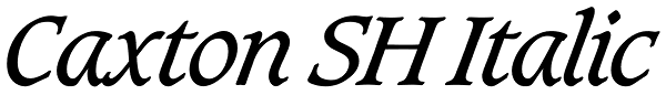 Caxton SH Italic Font