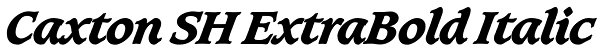 Caxton SH ExtraBold Italic Font