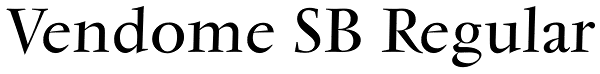 Vendome SB Regular Font