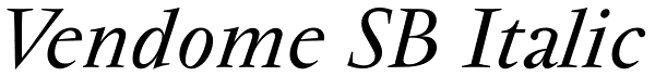 Vendome SB Italic Font