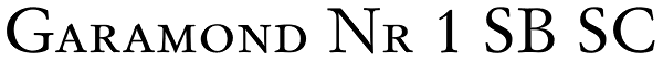 Garamond Nr 1 SB SC Font