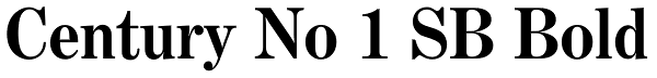 Century No 1 SB Bold Font