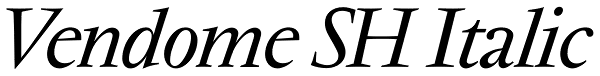 Vendome SH Italic Font
