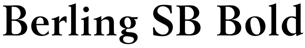 Berling SB Bold Font