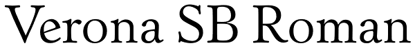 Verona SB Roman Font