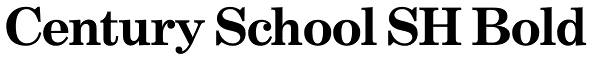 Century School SH Bold Font