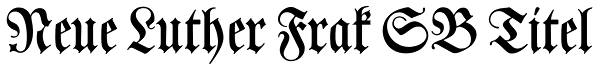 Neue Luther Frak SB Titel Font