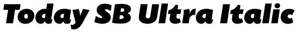 Today SB Ultra Italic Font