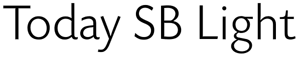 Today SB Light Font