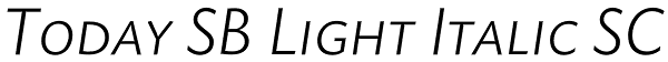 Today SB Light Italic SC Font