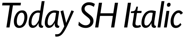 Today SH Italic Font