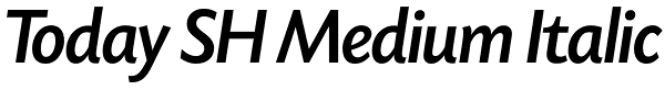 Today SH Medium Italic Font