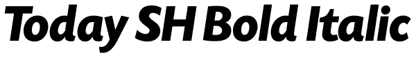 Today SH Bold Italic Font