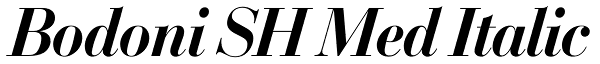 Bodoni SH Med Italic Font