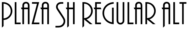 Plaza SH Regular Alt Font