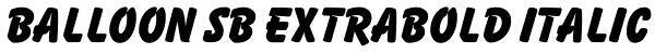 Balloon SB ExtraBold Italic Font