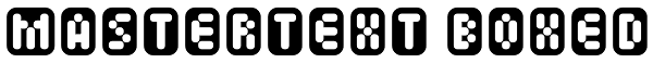 Mastertext Boxed Font