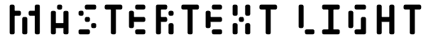 Mastertext Light Font