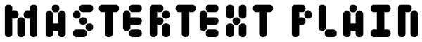 Mastertext Plain Font
