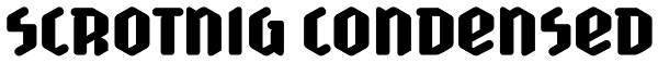 Scrotnig Condensed Font
