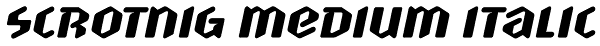 Scrotnig Medium Italic Font