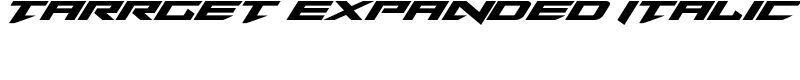 Tarrget Expanded Italic Font