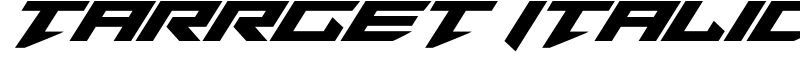 Tarrget Italic Font