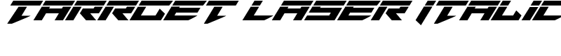Tarrget Laser Italic Font
